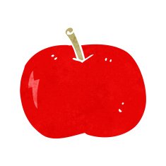 cartoon shiny apple N12