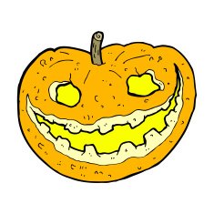 cartoon spooky pumpkin N27