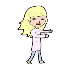cartoon happy girl N121
