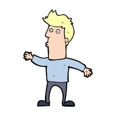 cartoon surprised man N172