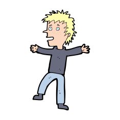 cartoon happy man N578