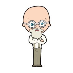 cartoon annoyed old man N77