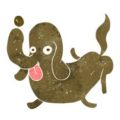 cartoon dog sticking out tongue N21