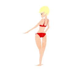 cartoon bikini woman N3