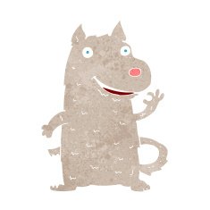cartoon happy dog N94