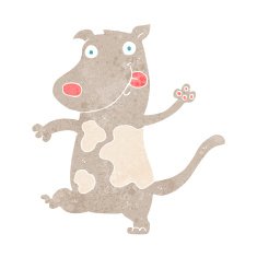 cartoon happy dog N95