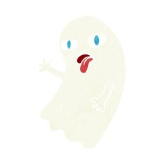 funny cartoon ghost N110