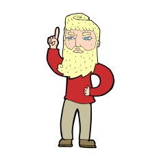 cartoon man with idea N202