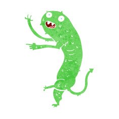 cartoon gross little monster N15