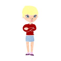 cartoon annoyed woman N231