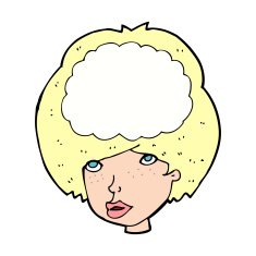 cartoon empty headed woman N11