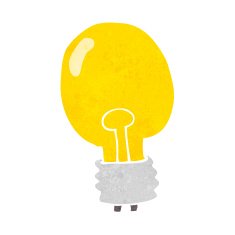 cartoon electric light bulb N28