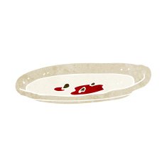 cartoon empty plate N15