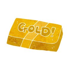 cartoon bar of gold N18