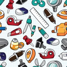seamless stationery pattern N7