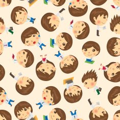 seamless people pattern N3