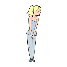 cartoon pretty woman N335