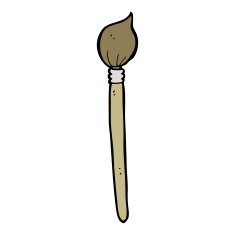 cartoon artist's brush N33