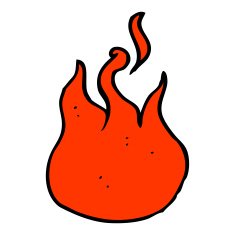 cartoon flame symbol N12