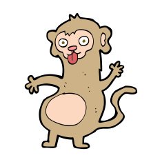 Funny Cartoon Monkey N49