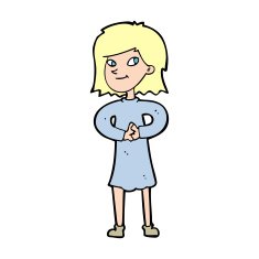 cartoon happy woman N316