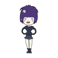 cartoon happy vampire girl N45