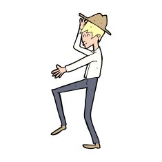 cartoon fashionable man N12