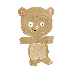 cartoon funny teddy bear N17