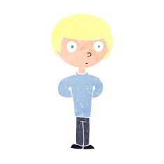 cartoon curious boy N48