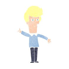 cartoon man narrowing eyes N40