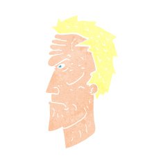 cartoon angry face N34