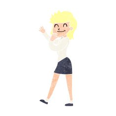 cartoon happy businesswoman N11