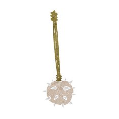 cartoon medieval mace N16