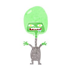 cartoon space alien N85
