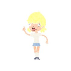 cartoon woman with idea N314