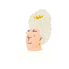 cartoon queen's head N9