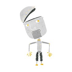 cartoon funny robot N99