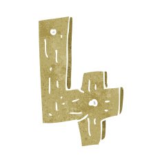 cartoon wooden number N67