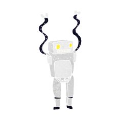 cartoon funny robot N100