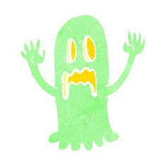 cartoon spooky ghost N124