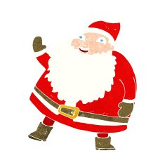 funny waving santa claus cartoon N25