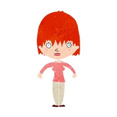 cartoon woman staring N38