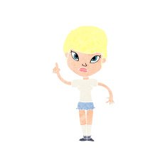 cartoon woman with idea N316