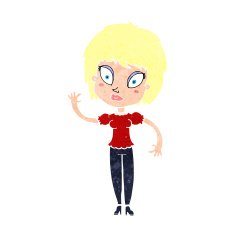 cartoon pretty girl N129