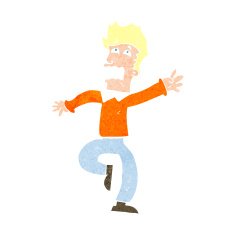 Cartoon Man Panicking N79