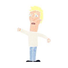 cartoon annoyed man N99