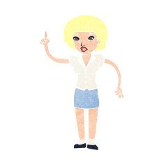 cartoon woman with idea N317
