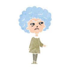 cartoon old lady N15
