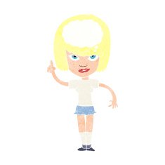 cartoon woman with idea N318