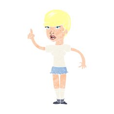 cartoon woman with idea N319